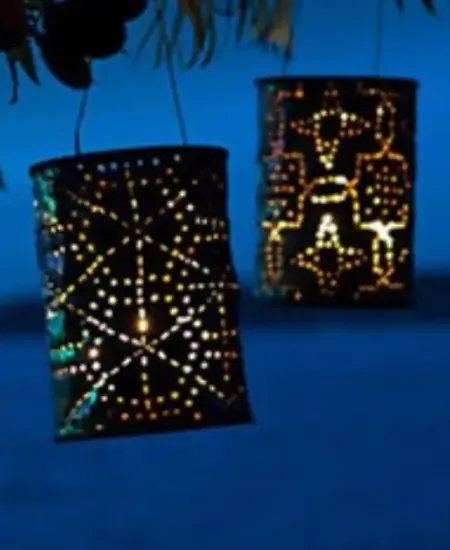 Using Recycled Materials to Build Outdoor Light Displays